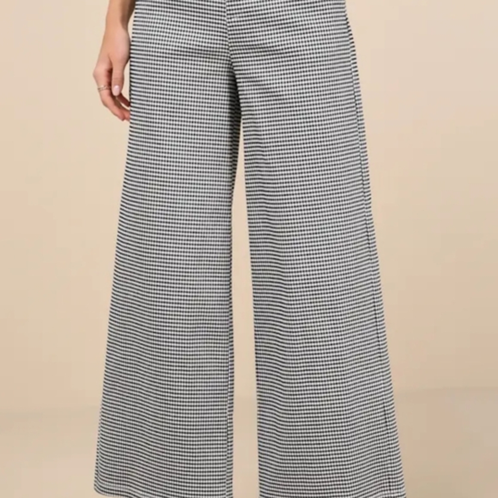 Lulu's Black and White Wide Leg Jumpsuit